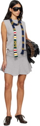 Stefan Cooke Gray Knitted Tank Minidress