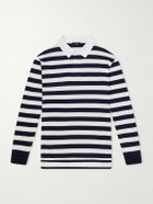 Dunhill - Striped Cotton and Cashmere Polo Shirt - Blue