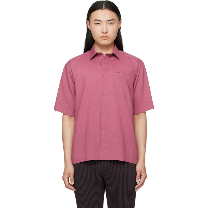 Photo: HOMME PLISSÉ ISSEY MIYAKE Red PL Ramie Shirt