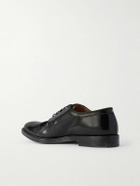 Maison Margiela - Love to Death Distressed Leather Derby Shoes - Black