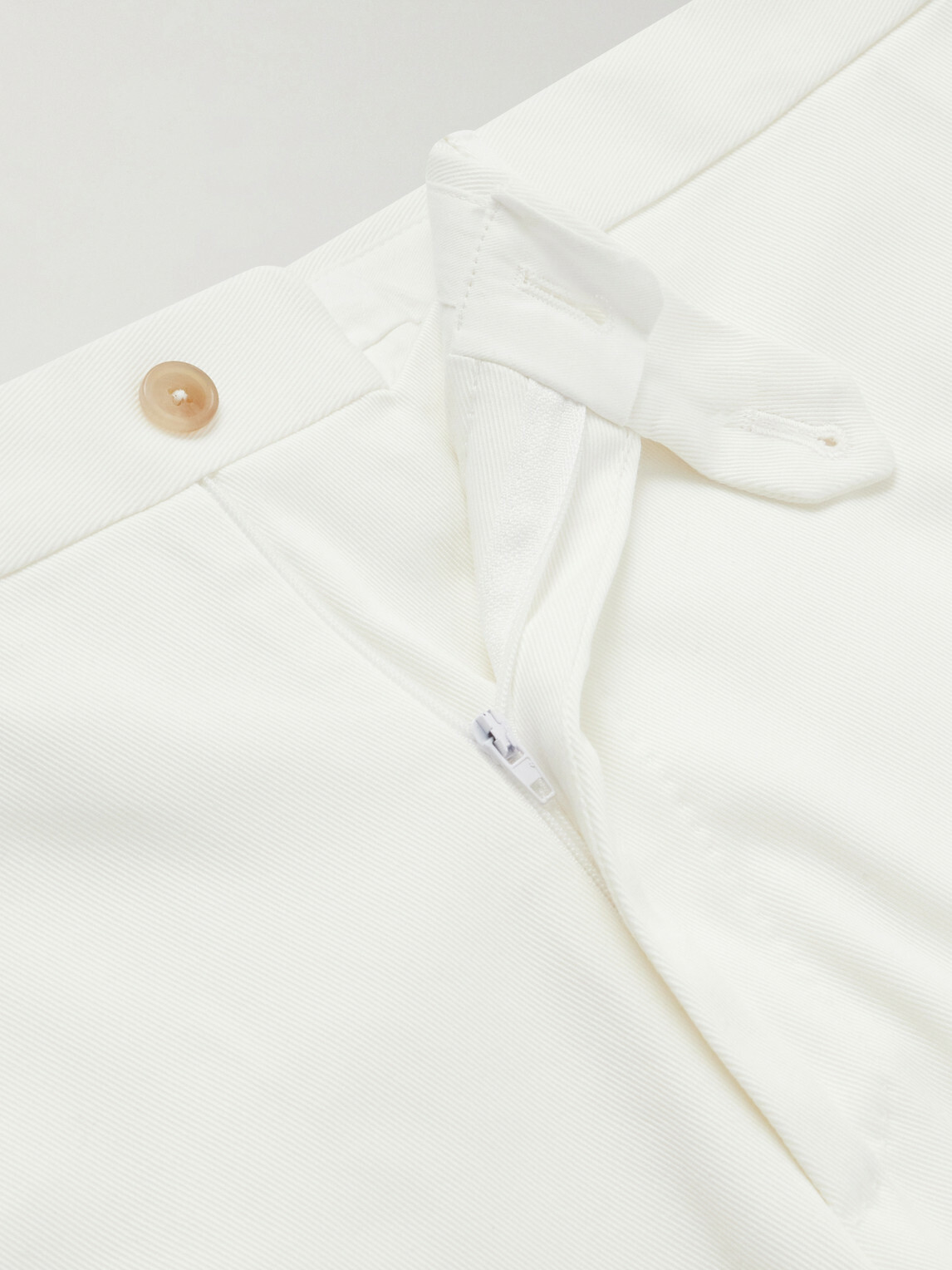 De Petrillo - Straight-Leg Cotton-Blend Twill Shorts - White