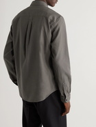 Frame - Brushed Cotton and TENCEL-Blend Twill Shirt - Gray