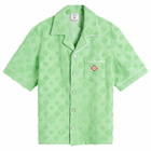 Casablanca Men's Towelling Monogram Shirt in Green