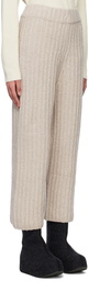 Lauren Manoogian Beige Plush Lounge Pants