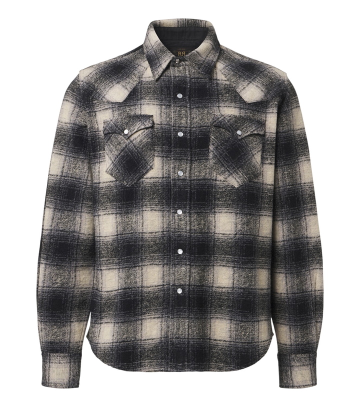 Photo: RRL Plaid wool-blend flannel shirt