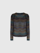 Missoni - Viscose lamé sweater with wave motif, Women, Multicoloured