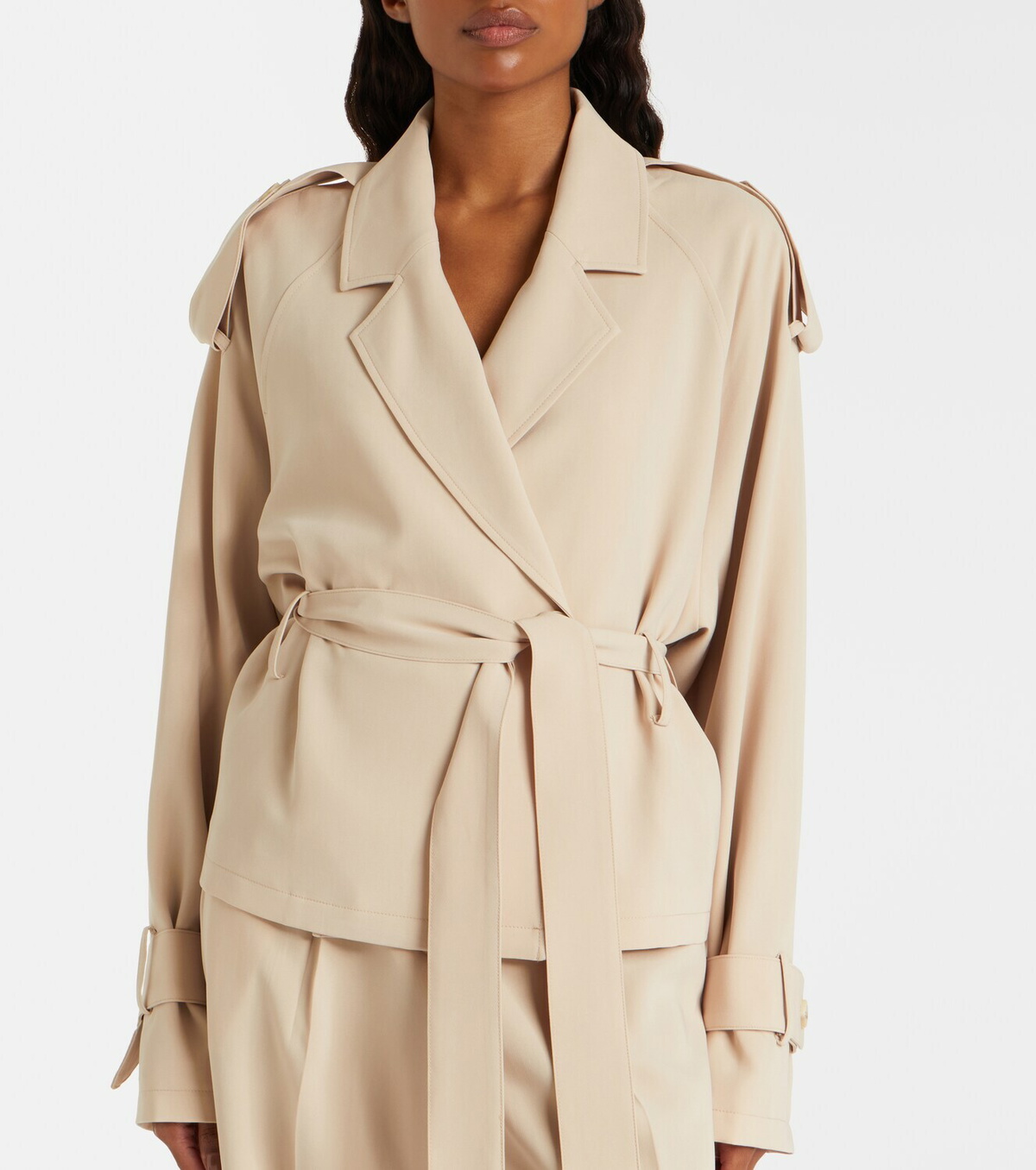 Aya Muse Soli belted double-breasted trench coat