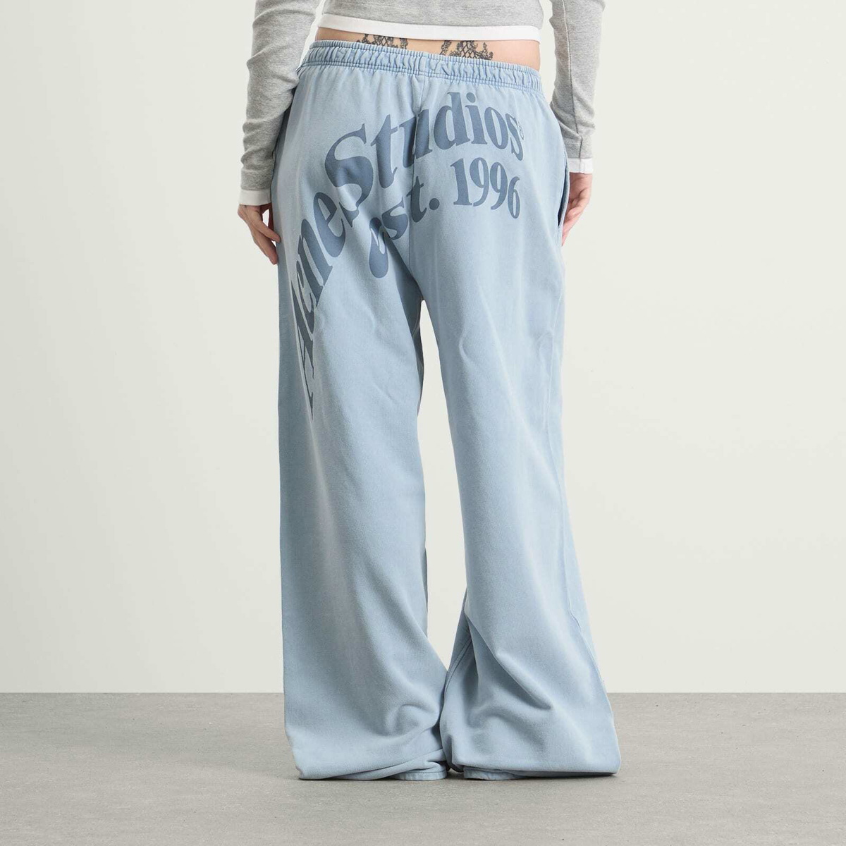Acne Studios Women's Felin Washed Wide Joggers in Dirty Blue