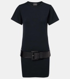 Balenciaga Belted cotton-blend jersey minidress