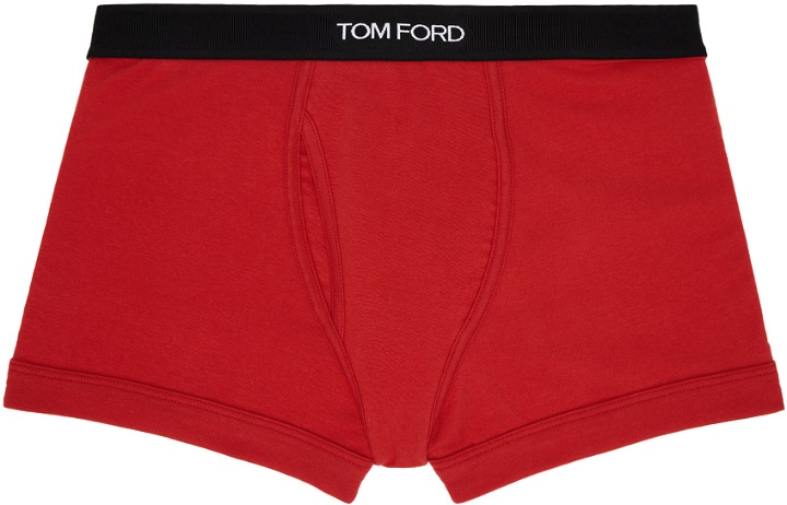 Photo: TOM FORD Red Jacquard Boxers