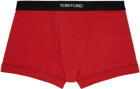 TOM FORD Red Jacquard Boxers