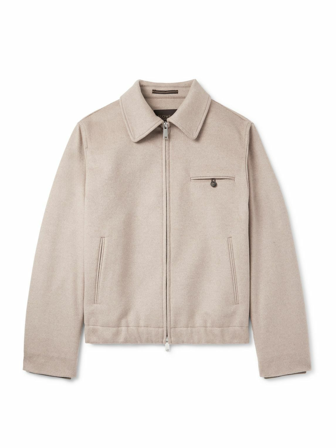 Incotex - Virgin Wool-Blend Bomber Jacket - Neutrals