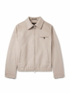 Incotex - Virgin Wool-Blend Bomber Jacket - Neutrals