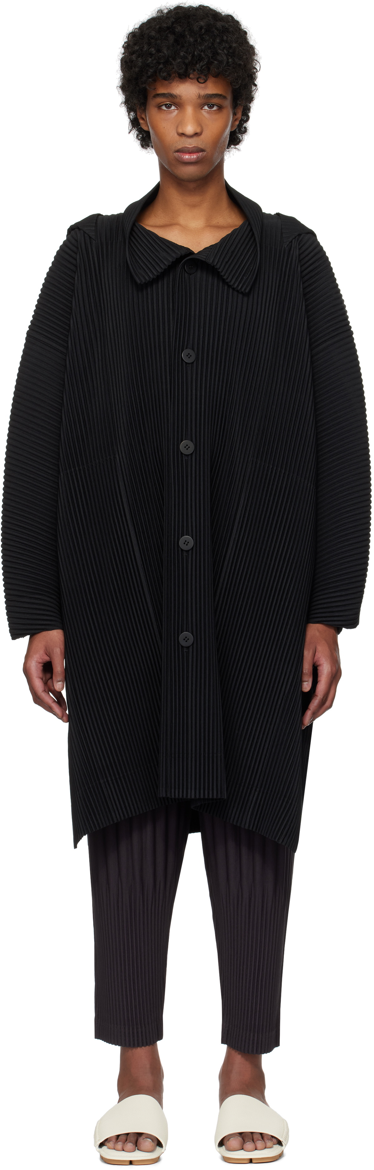 ジャケット・アウター ISSEY MIYAKE HOMME PLISSE KITE HOMME PLISSÉ ISSEY MIYAKE Black Kite Jacket Homme Plisse Issey Miyake