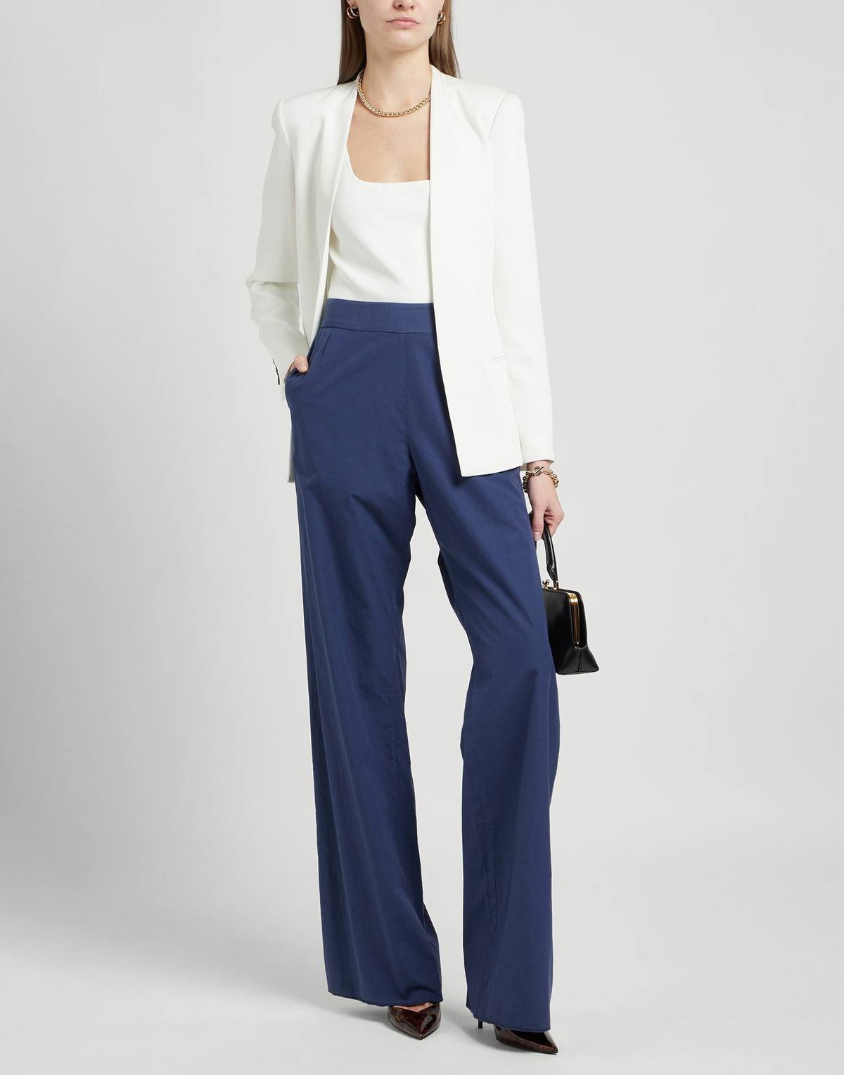 Malo Womens Pants in Navy