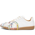 Maison Margiela Men's Painter Replica Sneakers in White/Multi