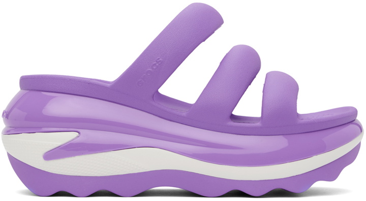 Photo: Crocs Purple Mega Crush Triple Strap Sandals