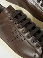 TOM FORD - Warwick Perforated Leather Sneakers - Brown