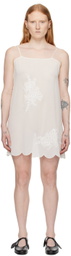 Bode Off-White Slip Minidress