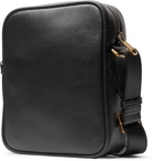 Gucci - Logo-Print Full-Grain Leather Messenger Bag - Black