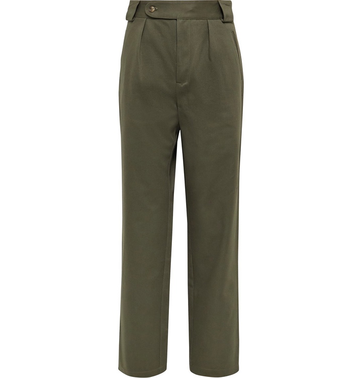 Photo: De Bonne Facture - Cotton-Twill Trousers - Green