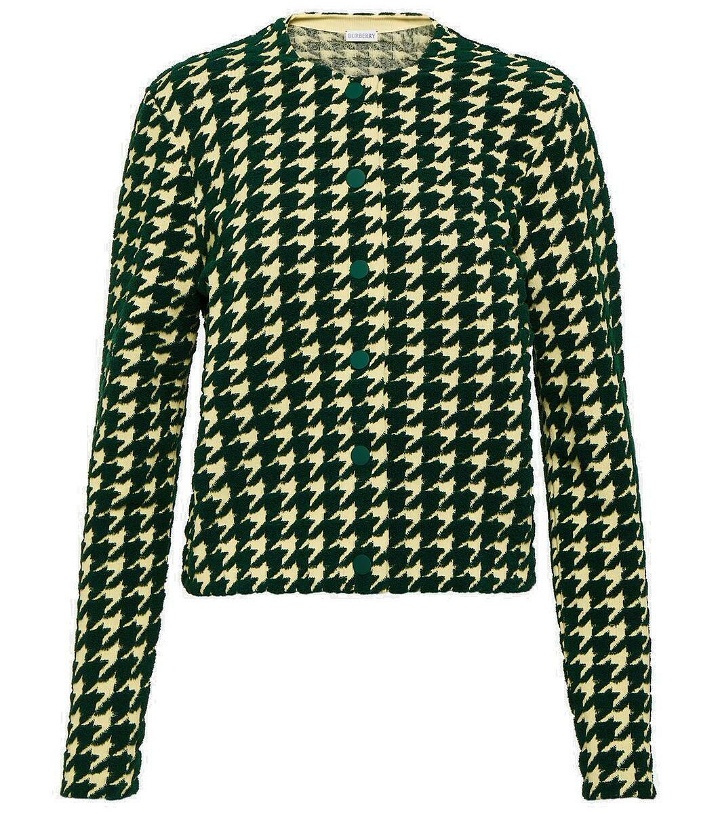 Photo: Burberry Houndstooth cotton-blend cardigan