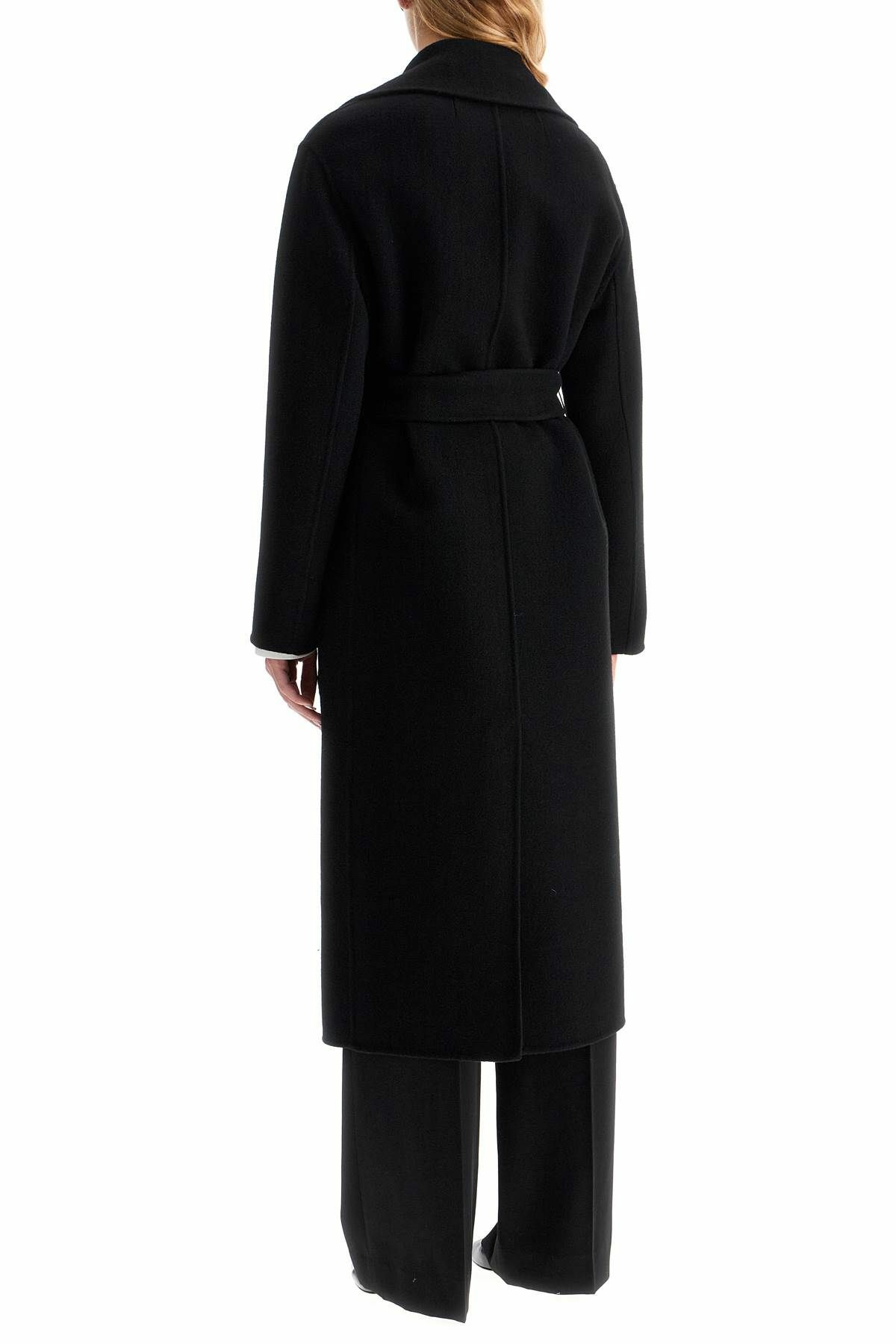 THE ROW woolen robe-style coat with Black The Row