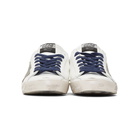 Golden Goose White and Khaki Superstar Sneakers