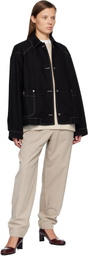 CASEY CASEY Black Drays Travail Denim Jacket