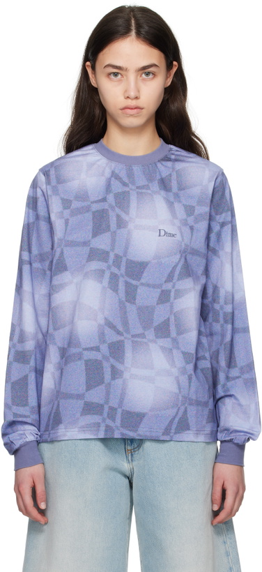 Photo: Dime Blue Abstract LS T-shirt