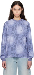 Dime Blue Abstract LS T-shirt