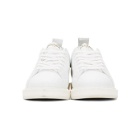 Golden Goose White and Silver Starter Sneakers