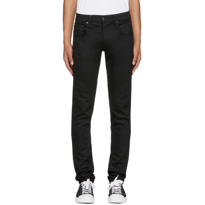 Photo: Rag and Bone Black Standard Issue Fit 1 Skinny Jeans