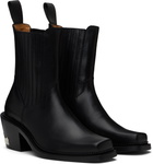 Toga Virilis Black Square Toe Chelsea Boots