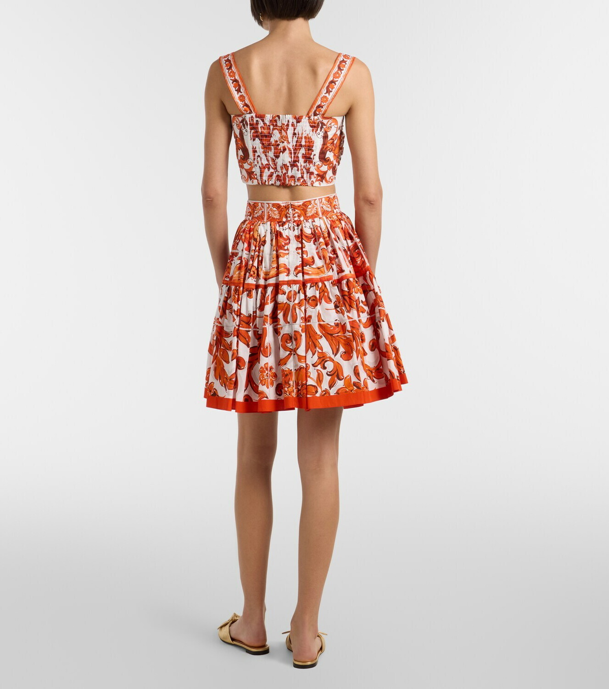 Dolce&Gabbana Majolica cotton poplin miniskirt