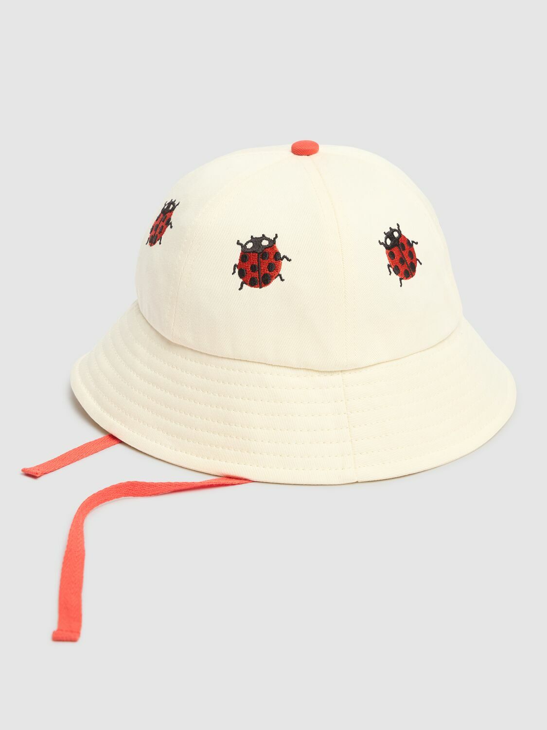 MINI RODINI Embroidered Cotton Sun Hat