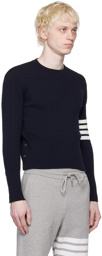 Thom Browne Navy 4-Bar Sweater