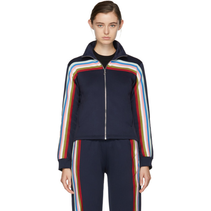 Photo: Alexachung Navy Zip-Up Track Jacket