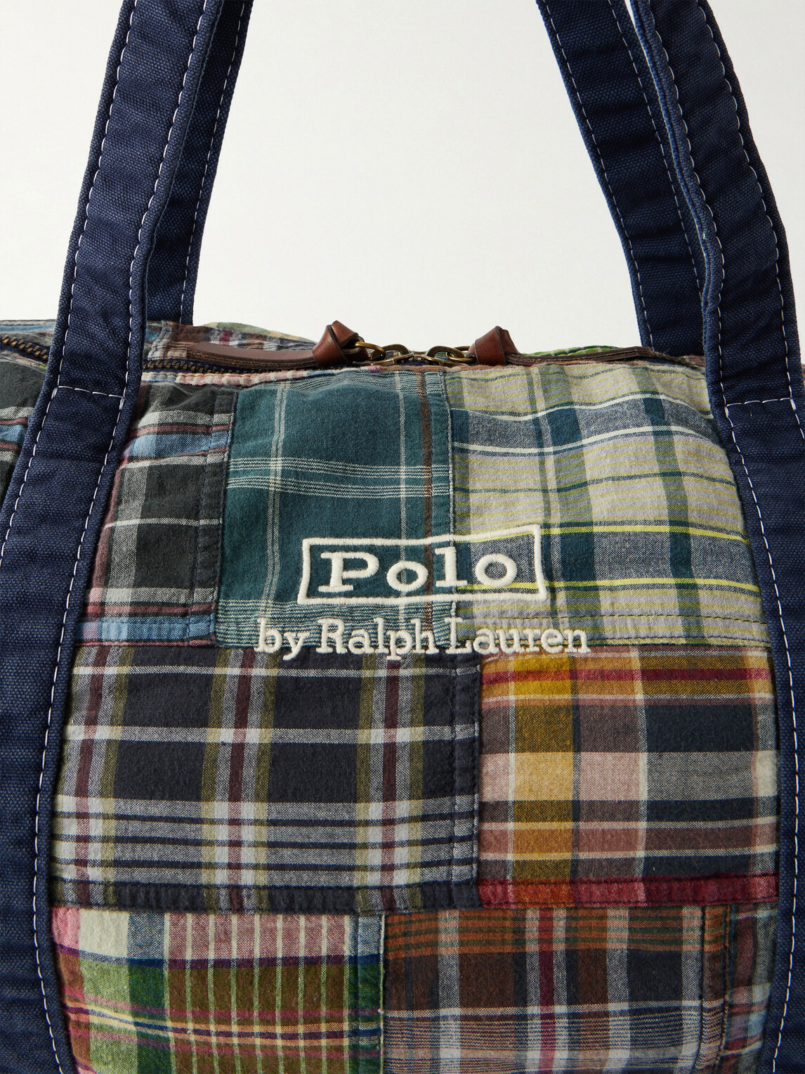 Polo Ralph Lauren - Large Patchwork Checked Cotton-Madras Duffle Bag