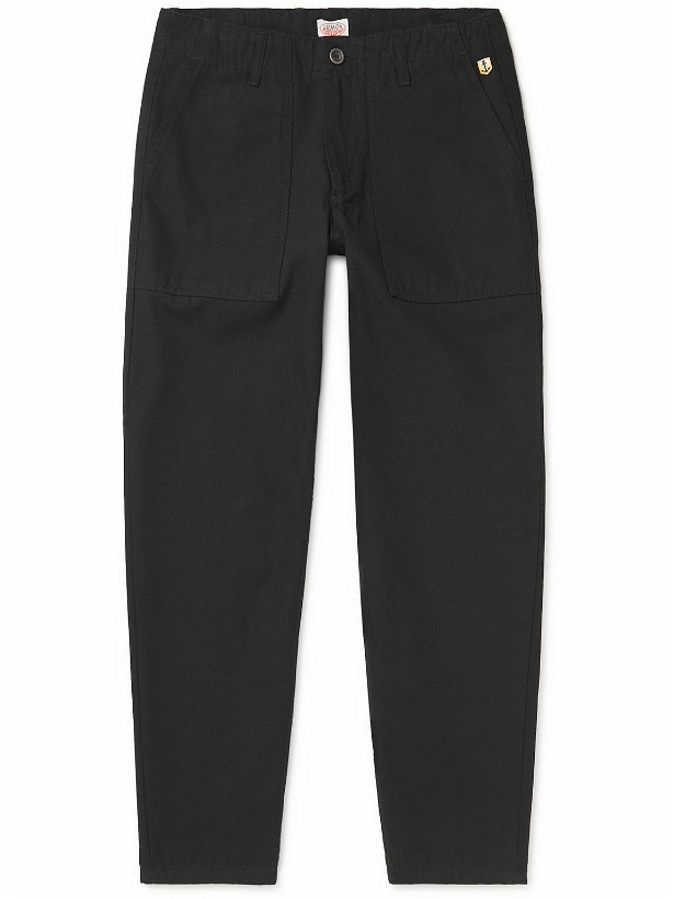 Photo: Armor Lux - Tapered Cotton-Canvas Trousers - Black
