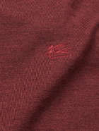 Etro - Logo-Embroidered Wool Rollneck Sweater - Red