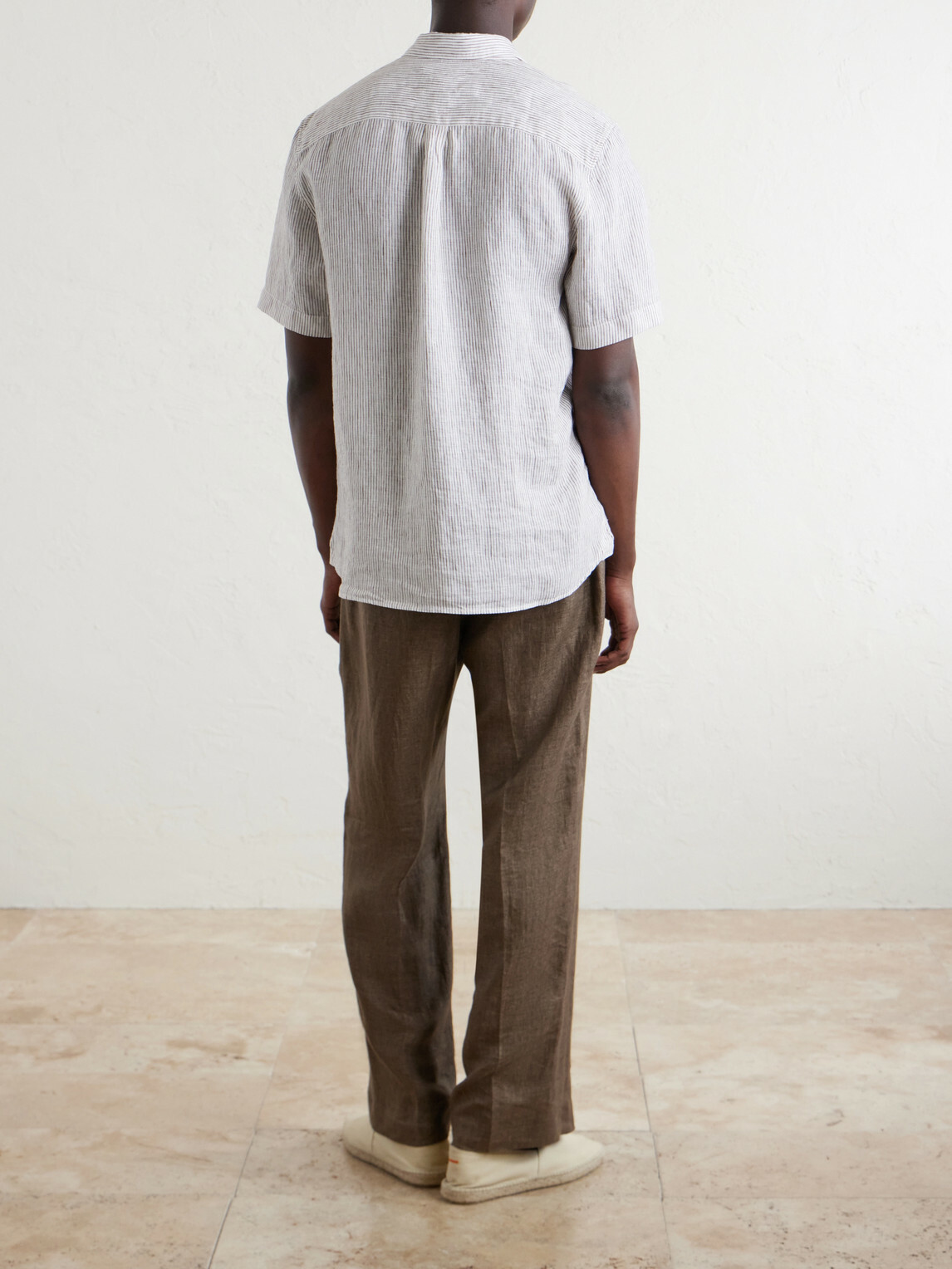 Sunspel - Striped Linen Shirt - White