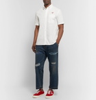 Human Made - Button-Down Collar Logo-Embroidered Cotton-Ripstop Shirt - White
