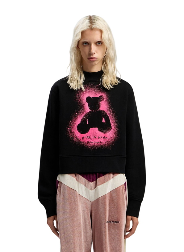 Photo: Palm Angels Spray Bear Fitted Crew Sweatshirt