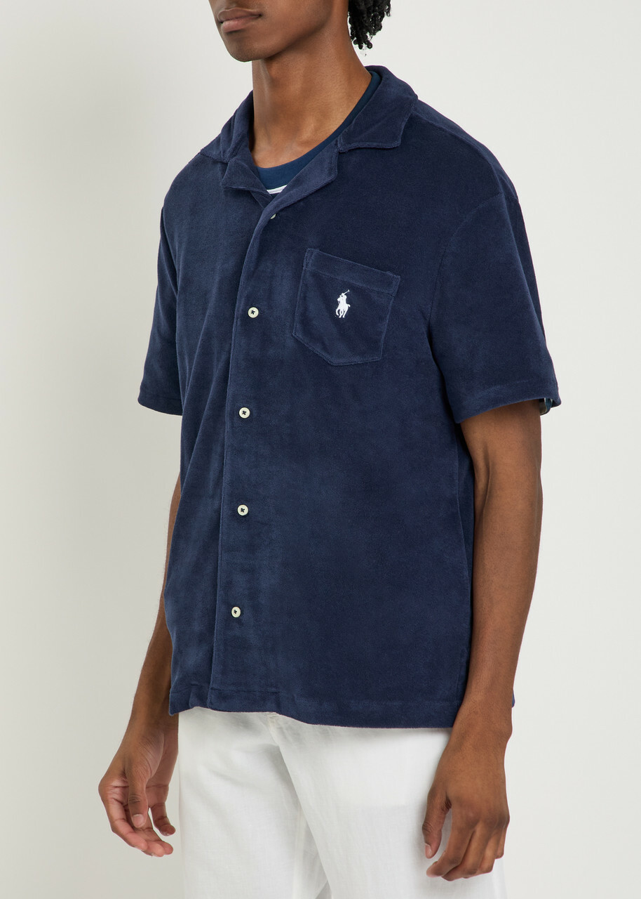 Polo Ralph Lauren Logo-embroidered Terry Shirt Navy Polo Ralph Lauren