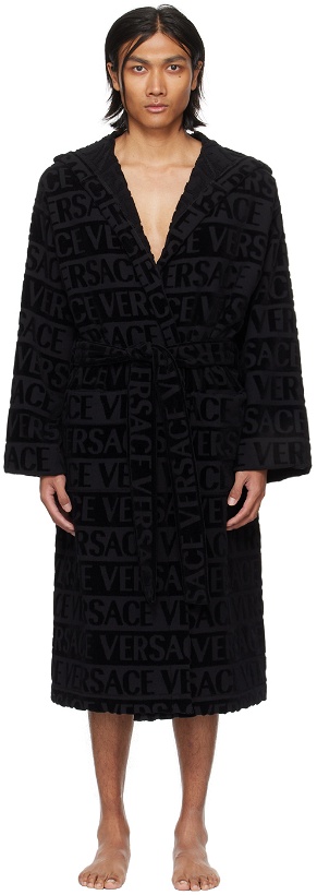 Photo: Versace Underwear Black Allover Robe