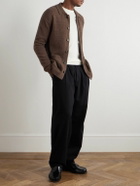 Incotex - Zanone Brushed Virgin Wool-Blend Cardigan - Brown