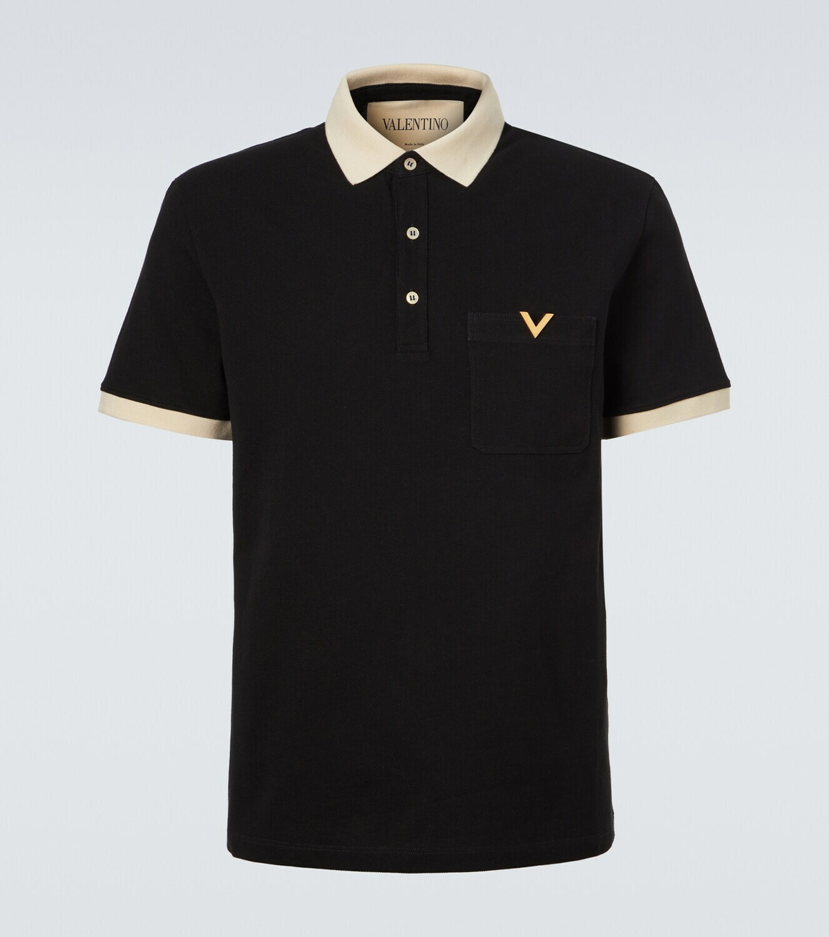 Valentino VLogo cotton jersey piqué polo shirt