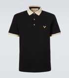 Valentino VLogo cotton jersey piqué polo shirt