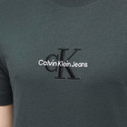 Calvin Klein Men's Monologo T-Shirt in Dark Green